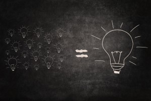 Big Idea Equal Small Ideas On Chalkboard