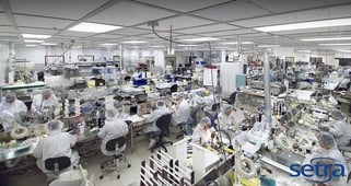 View of a manufacturing cleanroom facility