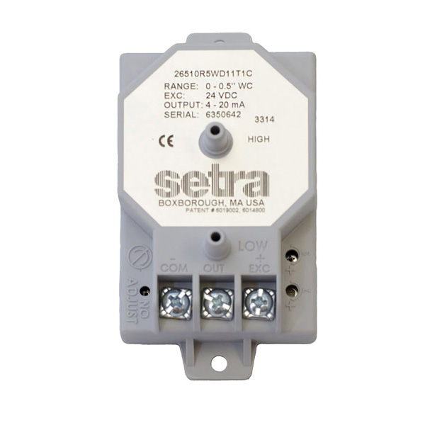 Setra DPT2640-005D Pressure Differential Sensor 2641005WD2DA1D 0-5.0" WC New 