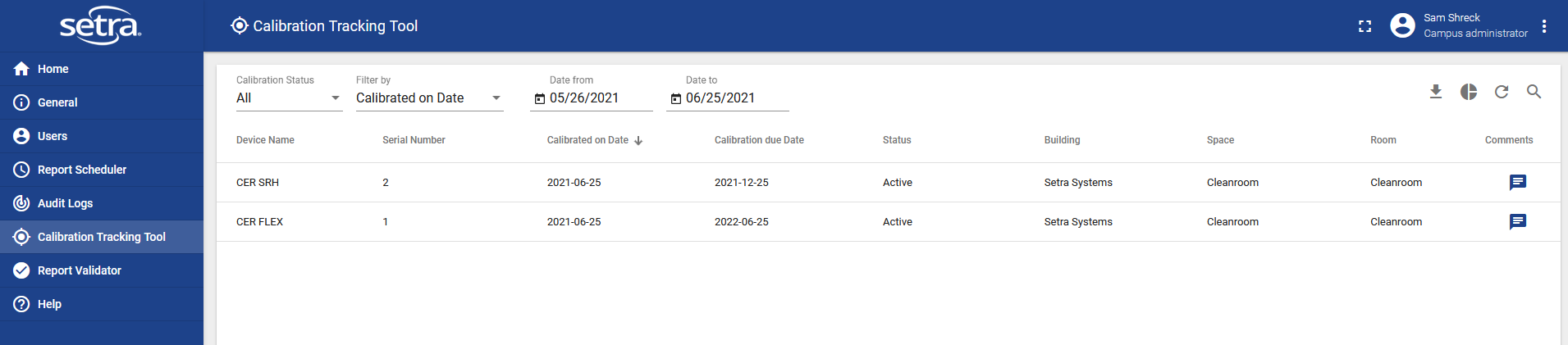 cems calibration tracking tool