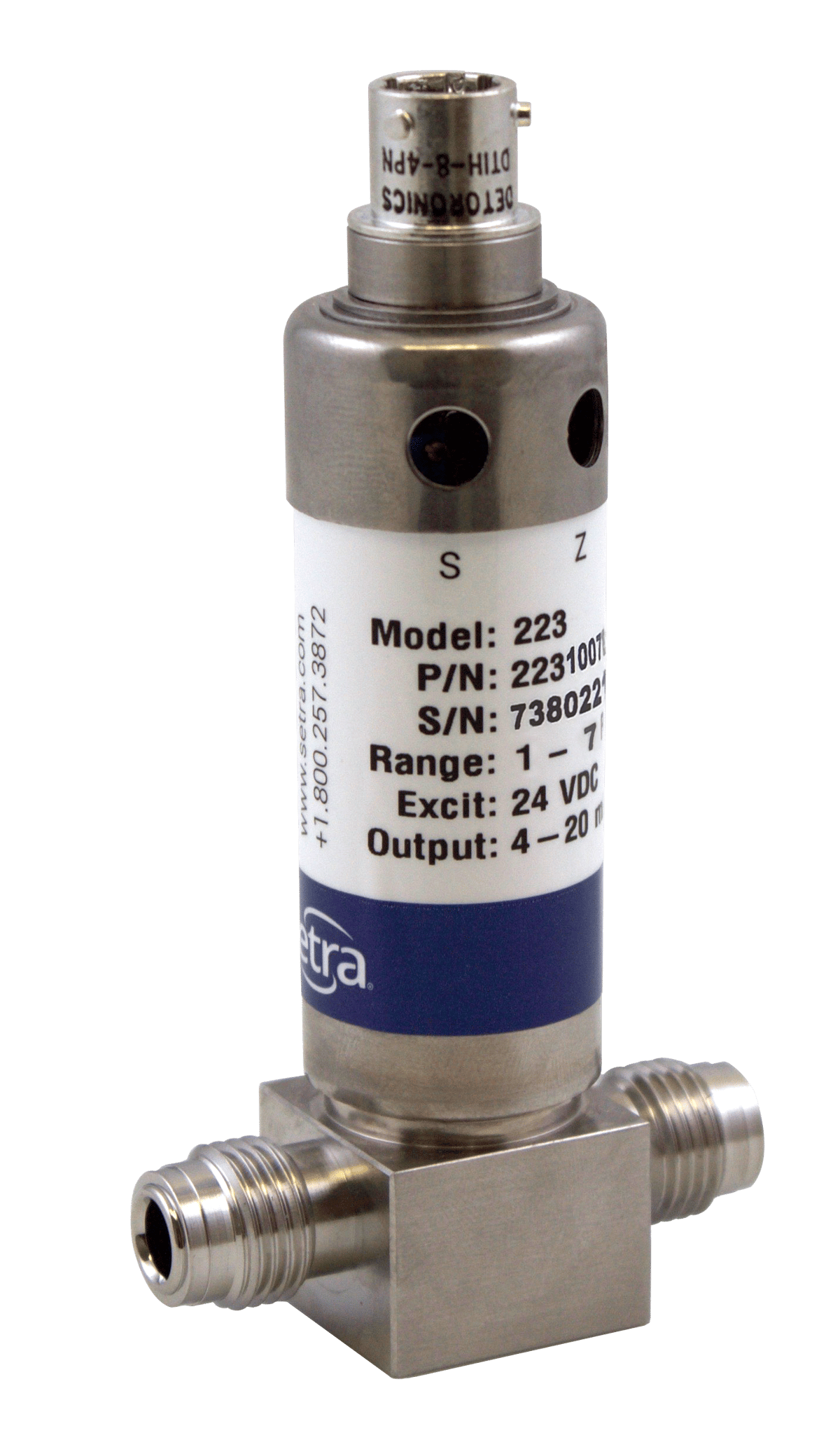 Model 223 Ultra High Purity Flow Through Pressure Transducer