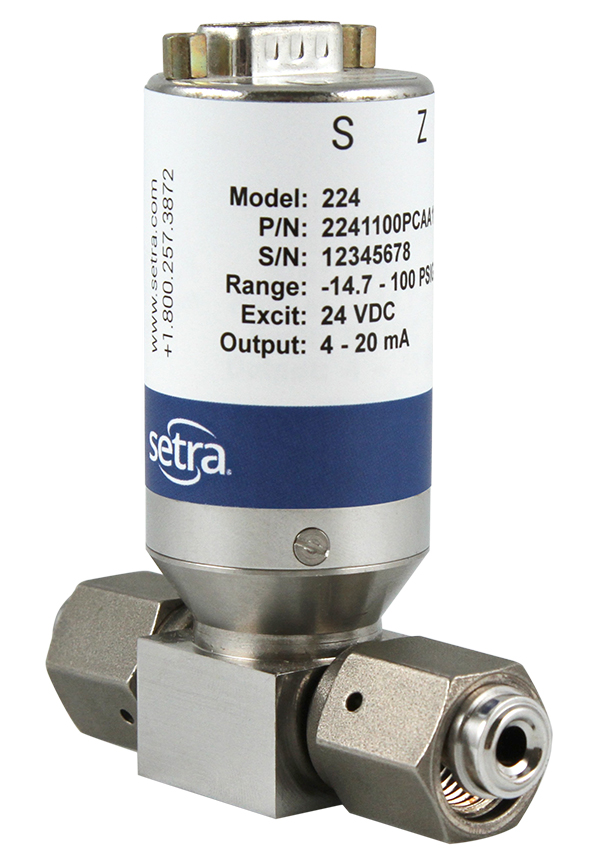 Model 224 Ultra High Purity Flow Through Pressure Sensor