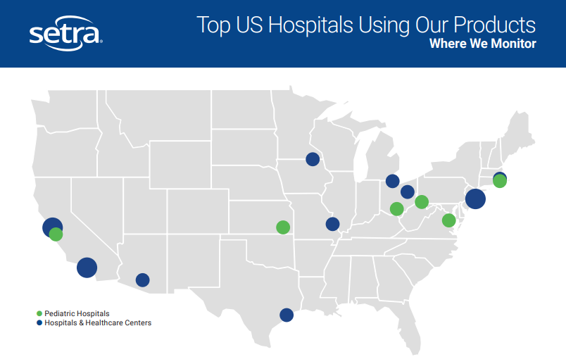 A map of the united states with blue and green dots

Description automatically generated